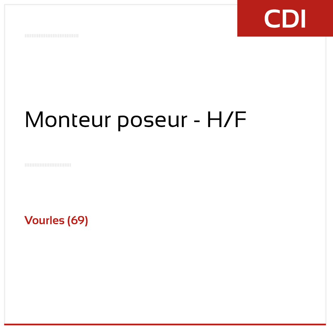 Annonce d'emploi - Monteur poseur - CLEAS PROTECTION